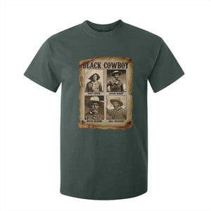 Black Cowboy T Shirt For Kid African American Legendary Cowboys Black History TS09 Dark Forest Green Print Your Wear