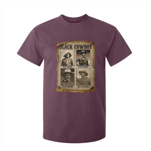 Black Cowboy T Shirt For Kid African American Legendary Cowboys Black History TS09 Maroon Print Your Wear