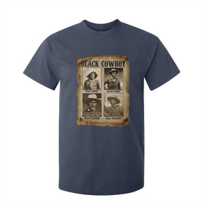 Black Cowboy T Shirt For Kid African American Legendary Cowboys Black History TS09 Navy Print Your Wear