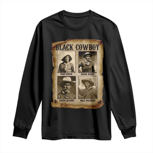 Black Cowboy Long Sleeve Shirt African American Legendary Cowboys Black History TS09 Black Print Your Wear