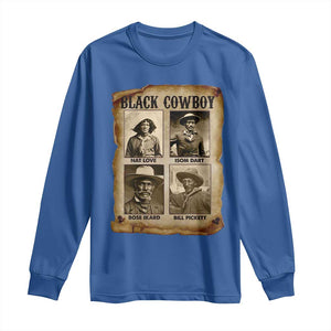 Black Cowboy Long Sleeve Shirt African American Legendary Cowboys Black History TS09 Royal Blue Print Your Wear