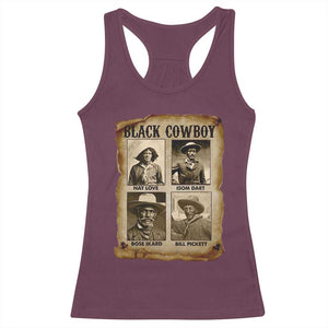 Black Cowboy Racerback Tank Top African American Legendary Cowboys Black History TS09 Maroon Print Your Wear