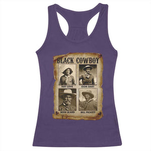 Black Cowboy Racerback Tank Top African American Legendary Cowboys Black History TS09 Purple Print Your Wear