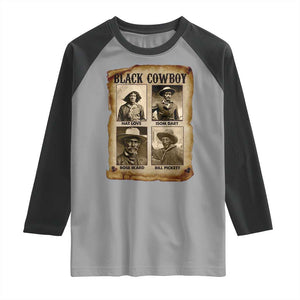 Black Cowboy Raglan Shirt African American Legendary Cowboys Black History TS09 Sport Gray Black Print Your Wear