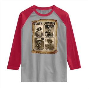 Black Cowboy Raglan Shirt African American Legendary Cowboys Black History TS09 Sport Gray Red Print Your Wear