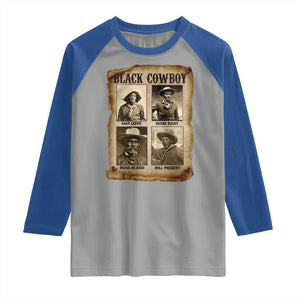 Black Cowboy Raglan Shirt African American Legendary Cowboys Black History TS09 Sport Gray Royal Print Your Wear