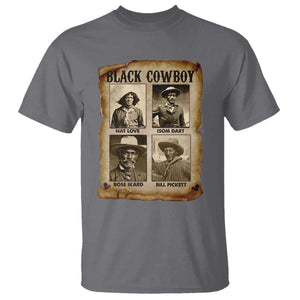 Black Cowboy T Shirt African American Legendary Cowboys Black History TS09 Charcoal Print Your Wear