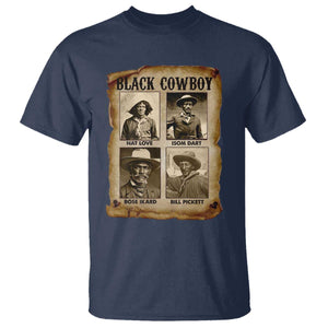 Black Cowboy T Shirt African American Legendary Cowboys Black History TS09 Navy Print Your Wear