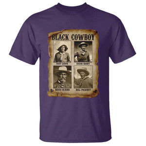 Black Cowboy T Shirt African American Legendary Cowboys Black History TS09 Purple Print Your Wear