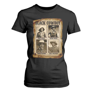 Black Cowboy T Shirt For Women African American Legendary Cowboys Black History TS09 Black Print Your Wear