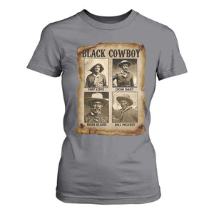 Black Cowboy T Shirt For Women African American Legendary Cowboys Black History TS09 Charcoal Print Your Wear