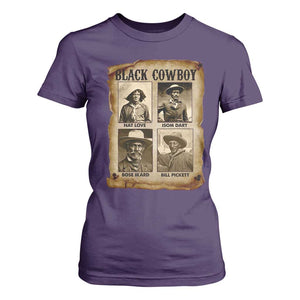 Black Cowboy T Shirt For Women African American Legendary Cowboys Black History TS09 Purple Print Your Wear