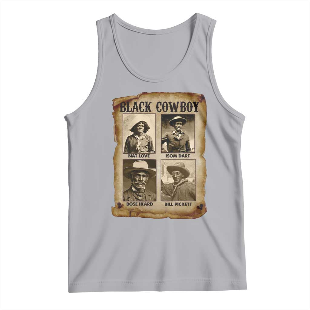 Black Cowboy Tank Top African American Legendary Cowboys Black History TS09 Athletic Heather Print Your Wear