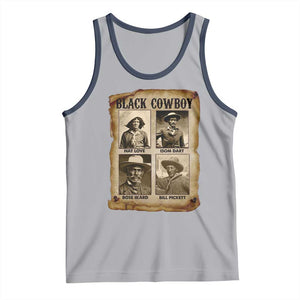 Black Cowboy Tank Top African American Legendary Cowboys Black History TS09 Athletic Heather Navy Print Your Wear