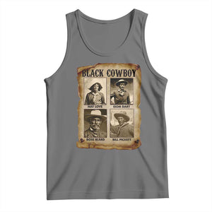 Black Cowboy Tank Top African American Legendary Cowboys Black History TS09 Black Heather Print Your Wear