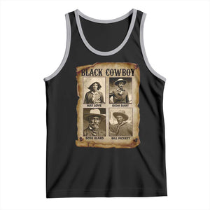 Black Cowboy Tank Top African American Legendary Cowboys Black History TS09 Black Athletic Heather Print Your Wear