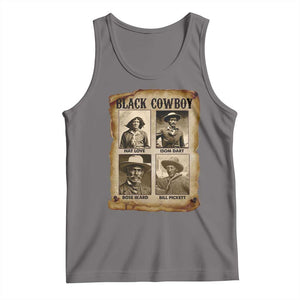 Black Cowboy Tank Top African American Legendary Cowboys Black History TS09 Deep Heather Print Your Wear