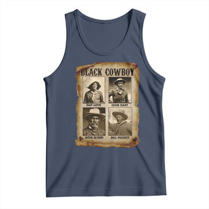 Black Cowboy Tank Top African American Legendary Cowboys Black History TS09 Navy Print Your Wear