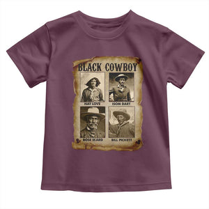 Black Cowboy Toddler T Shirt African American Legendary Cowboys Black History TS09 Maroon Print Your Wear