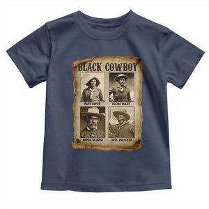 Black Cowboy Toddler T Shirt African American Legendary Cowboys Black History TS09 Navy Print Your Wear