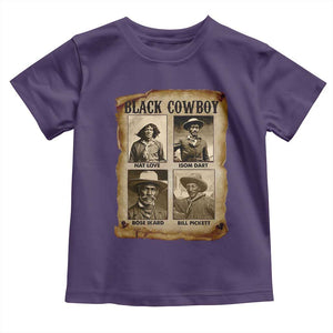 Black Cowboy Toddler T Shirt African American Legendary Cowboys Black History TS09 Purple Print Your Wear