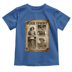 Black Cowboy Toddler T Shirt African American Legendary Cowboys Black History TS09 Royal Blue Print Your Wear