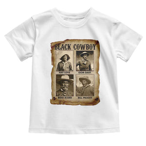 Black Cowboy Toddler T Shirt African American Legendary Cowboys Black History TS09 White Print Your Wear