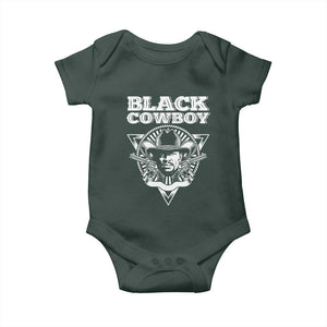 African American Cowboy Black History Baby Onesie TS09 Dark Forest Green Print Your Wear