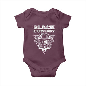 African American Cowboy Black History Baby Onesie TS09 Maroon Print Your Wear