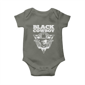 African American Cowboy Black History Baby Onesie TS09 Military Green Print Your Wear