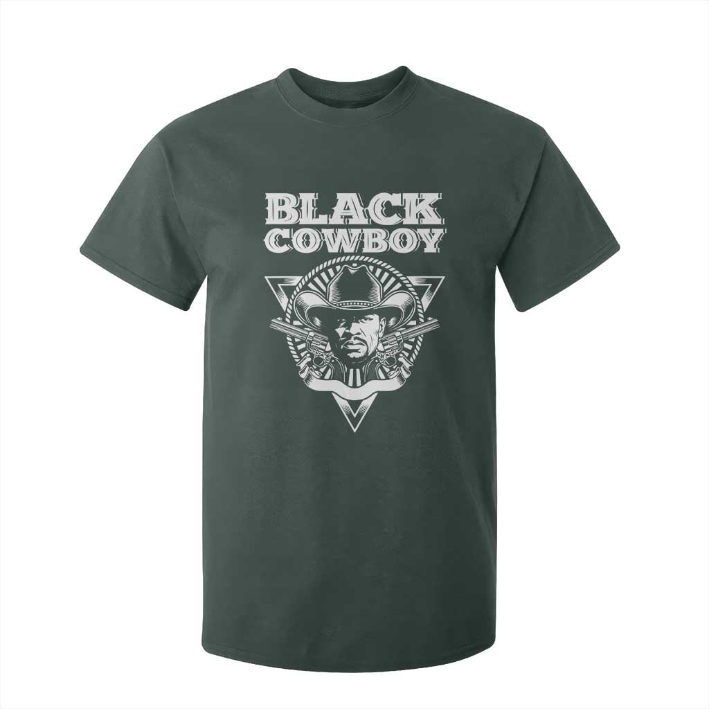 African American Cowboy Black History T Shirt For Kid TS09 Dark Forest Green Print Your Wear