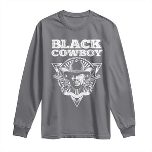 African American Cowboy Black History Long Sleeve Shirt TS09 Charcoal Print Your Wear