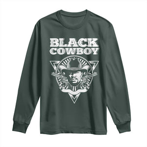 African American Cowboy Black History Long Sleeve Shirt TS09 Dark Forest Green Print Your Wear