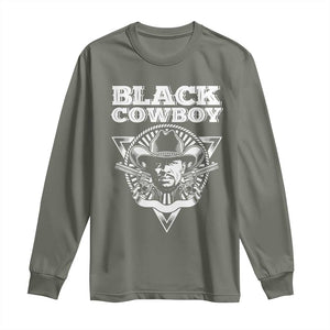 African American Cowboy Black History Long Sleeve Shirt TS09 Military Green Print Your Wear