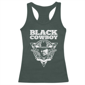 African American Cowboy Black History Racerback Tank Top TS09 Dark Forest Green Print Your Wear