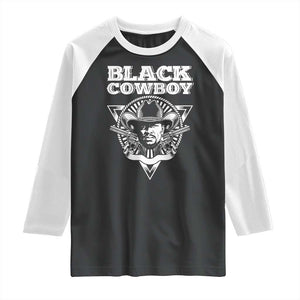 African American Cowboy Black History Raglan Shirt TS09 Black White Print Your Wear