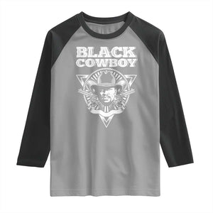 African American Cowboy Black History Raglan Shirt TS09 Sport Gray Black Print Your Wear