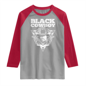 African American Cowboy Black History Raglan Shirt TS09 Sport Gray Red Print Your Wear