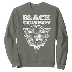 African American Cowboy Black History Sweatshirt TS09 Military Green Print Your Wear