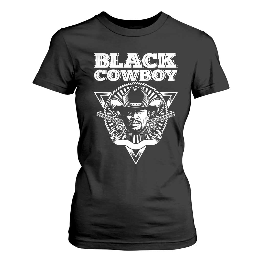 African American Cowboy Black History T Shirt For Women TS09 Black Print Your Wear