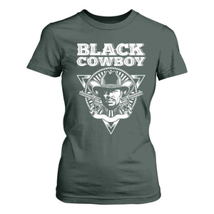 African American Cowboy Black History T Shirt For Women TS09 Dark Forest Green Print Your Wear