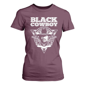 African American Cowboy Black History T Shirt For Women TS09 Maroon Print Your Wear