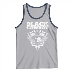 African American Cowboy Black History Tank Top TS09 Athletic Heather Navy Print Your Wear