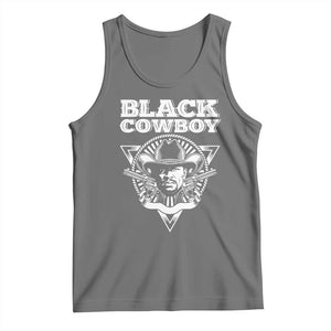 African American Cowboy Black History Tank Top TS09 Black Heather Print Your Wear