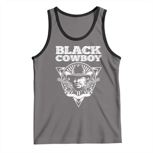 African American Cowboy Black History Tank Top TS09 Deep Heather Black Print Your Wear