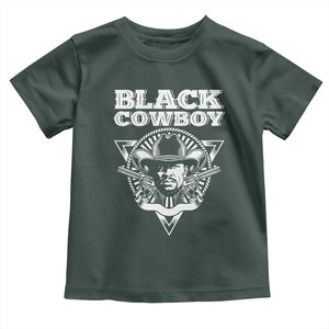 African American Cowboy Black History Toddler T Shirt TS09 Dark Forest Green Print Your Wear