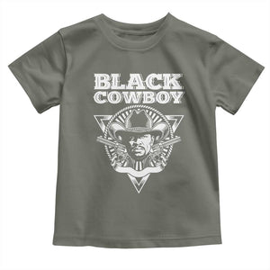 African American Cowboy Black History Toddler T Shirt TS09 Military Green Print Your Wear