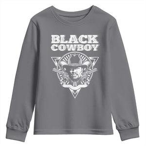 African American Cowboy Black History Youth Sweatshirt TS09 Charcoal Print Your Wear