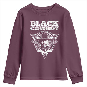 African American Cowboy Black History Youth Sweatshirt TS09 Maroon Print Your Wear