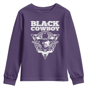 African American Cowboy Black History Youth Sweatshirt TS09 Purple Print Your Wear